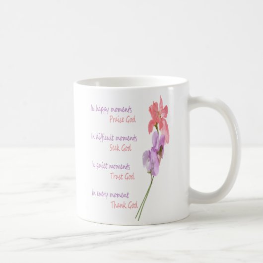 Sweet Pea Floral Inspirerend Seek God Koffiemok (Rechts)