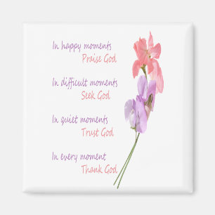 Sweet Pea Floral Inspirerend Seek God Magneet
