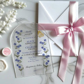  Sweet Pea Floral Wedding Acryl Uitnodigingen