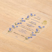  Sweet Pea Floral Wedding Acryl Uitnodigingen (Laagn)