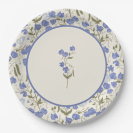 Sweet Pea Floral Wedding Cream Papieren Bordje