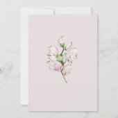 Sweet Pea flower arch Baby brunch elegant lavender Kaart (Achterkant)