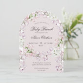 Sweet Pea flower Baby brunch elegant lavender Kaart (Staand voorkant)