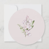 Sweet Pea flower Baby brunch elegant Rond Kaart (Achterkant)