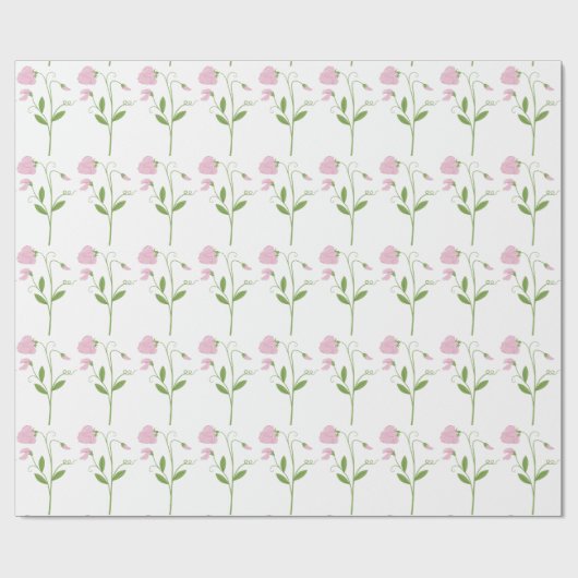 Sweet Pea Flower Cadeaupapier (Vlak)