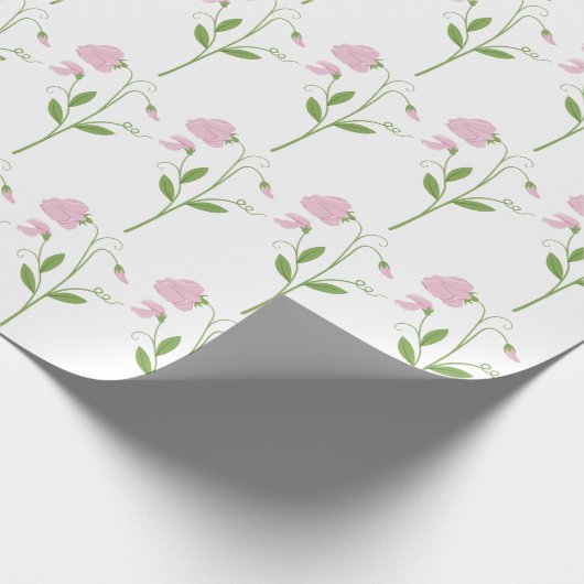Sweet Pea Flower Cadeaupapier (Hoek)