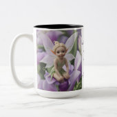 Sweet Pea Flower Fairy Tweekleurige Koffiemok (Links)