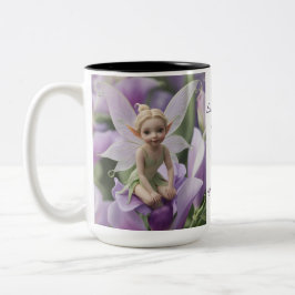 Sweet Pea Flower Fairy Tweekleurige Koffiemok