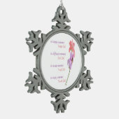 Sweet Pea Flower Inspirerend Seek God Tin Sneeuwvlok Ornament (Links)