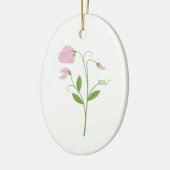 Sweet Pea Flower Keramisch Ornament (Links)