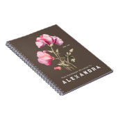 Sweet Pea Flower - Notitieboek personaliseren het (Rechterzijde)