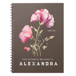 Sweet Pea Flower - Notitieboek personaliseren het