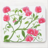 Sweet Pea Flower Vine Mousepad Muismat (Voorkant)
