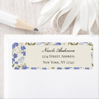 Sweet Pea Flowers Cream Etiket