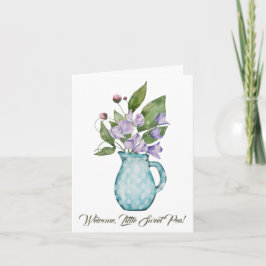 Sweet Pea Flowers feliciteert nieuwe baby Kaart