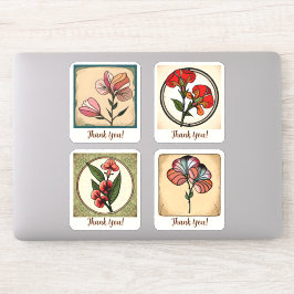 Sweet pea Flowers Groovy Retro Specialized Sticker