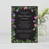 Sweet Pea Flowers Kaart (Staand voorkant)