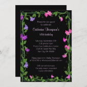 Sweet Pea Flowers Kaart (Voorkant / Achterkant)