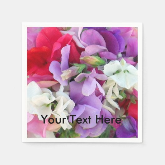 Sweet Pea Flowers servet (Voorkant)