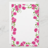 Sweet Pea Flowers Stationery Briefpapier (Voorkant / Achterkant)