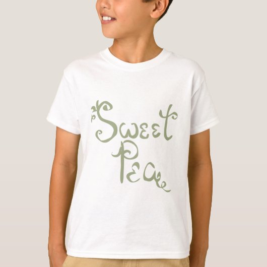 Sweet Pea Fun Quote Endearment voor de landen T-shirt (Voorkant)