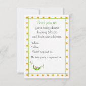 Sweet Pea genderneutrale uitnodiging (Achterkant)