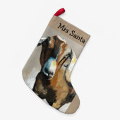 Sweet Pea Goat Farmhouse kerststal Stocking Kleine Kerstsok (Voorkant (Hangend))
