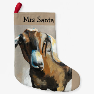 Sweet Pea Goat Farmhouse kerststal Stocking Kleine Kerstsok