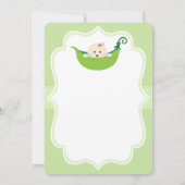 Sweet Pea Green Baby shower Uitnodiging aanpassen (Achterkant)