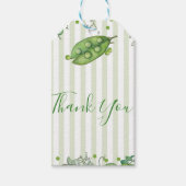 Sweet Pea Green grillige polka dot Baby shower Cadeaulabel (Voorkant)