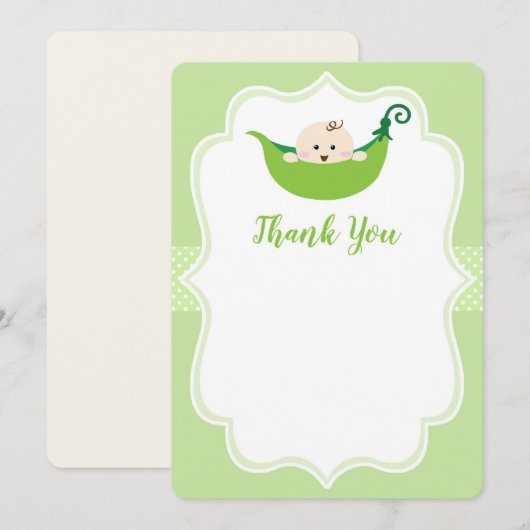 Sweet Pea Green Kaart (Voorkant / Achterkant)