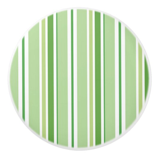 Sweet Pea Green Stripes Dresser Keramische Knop (Voorkant)