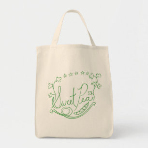 Sweet Pea Grocery Bag Tote Bag