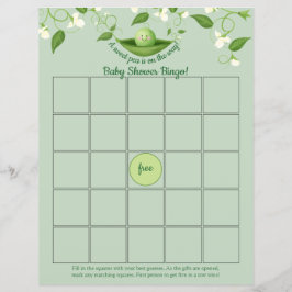 Sweet Pea in een Pod Baby shower Bingo Game kaart