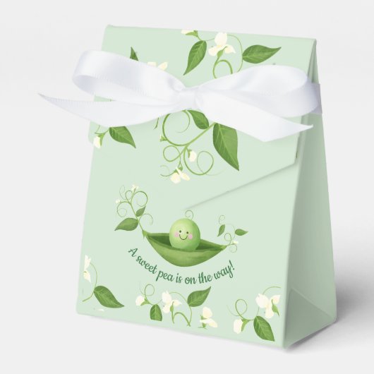 Sweet Pea is op de weg Baby shower Bedankdoosjes (Voorkant Zijde)