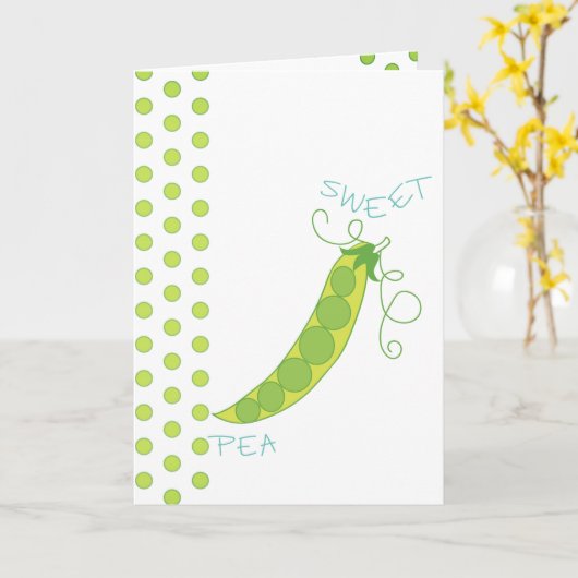 Sweet Pea Kaart (Gele Bloem)