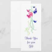 Sweet Pea-kaart "Dank u wel" Kaart (Voorkant / Achterkant)