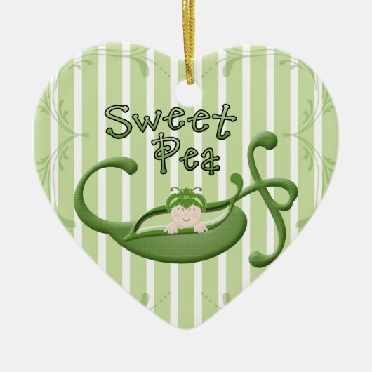 Sweet Pea Keramisch Ornament (Voorkant)