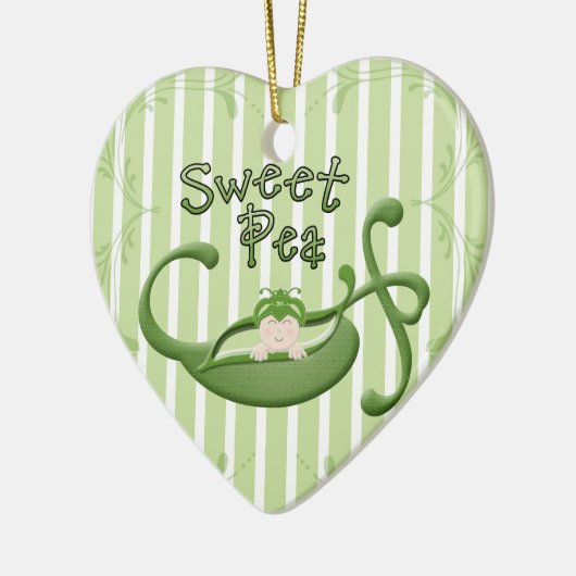 Sweet Pea Keramisch Ornament (Links)
