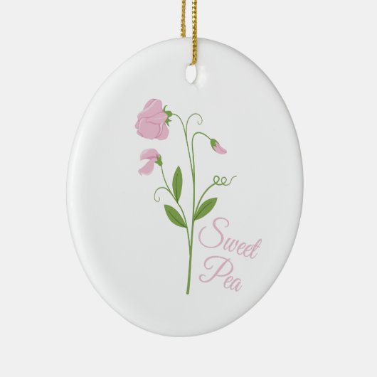 Sweet Pea Keramisch Ornament (Rechts)