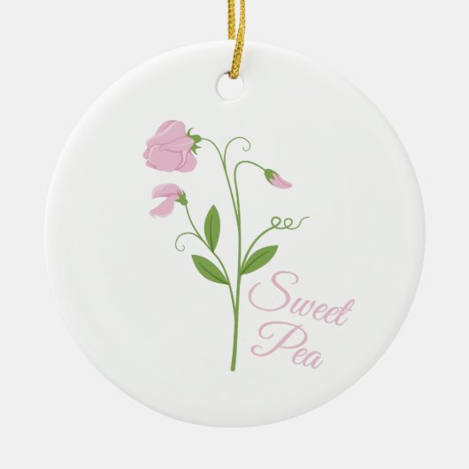 Sweet Pea Keramisch Ornament (Voorkant)