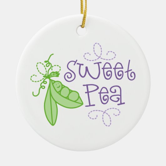 Sweet Pea Keramisch Ornament (Voorkant)