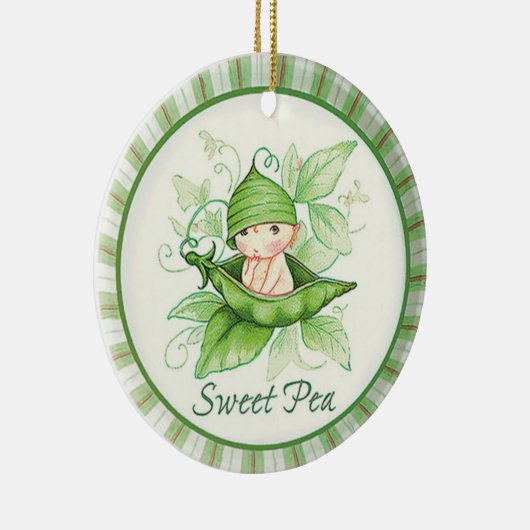 Sweet Pea Keramisch Ornament (Rechts)