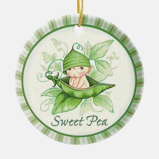Sweet Pea Keramisch Ornament (Voorkant)
