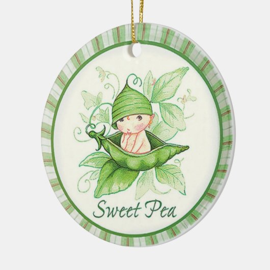 Sweet Pea Keramisch Ornament (Links)