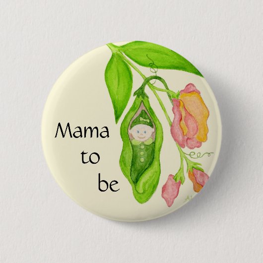 Sweet Pea Mama, knop om te worden Ronde Button 5,7 Cm (Voorkant)