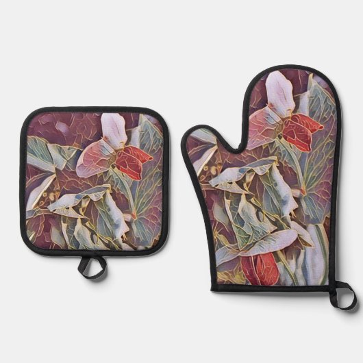 SWEET PEA OVENWANT & PANNENLAP SET (Voorkant)