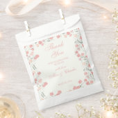 Sweet Pea Pink Floral Dank je voor je bruiloft Bedankzakje (Geknipt)
