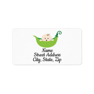 Sweet Pea Retouradreslabel voor Baby shower Etiket