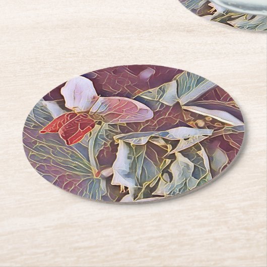 SWEET PEA RONDE KARTONNEN ONDERZETTER (Gebogen)